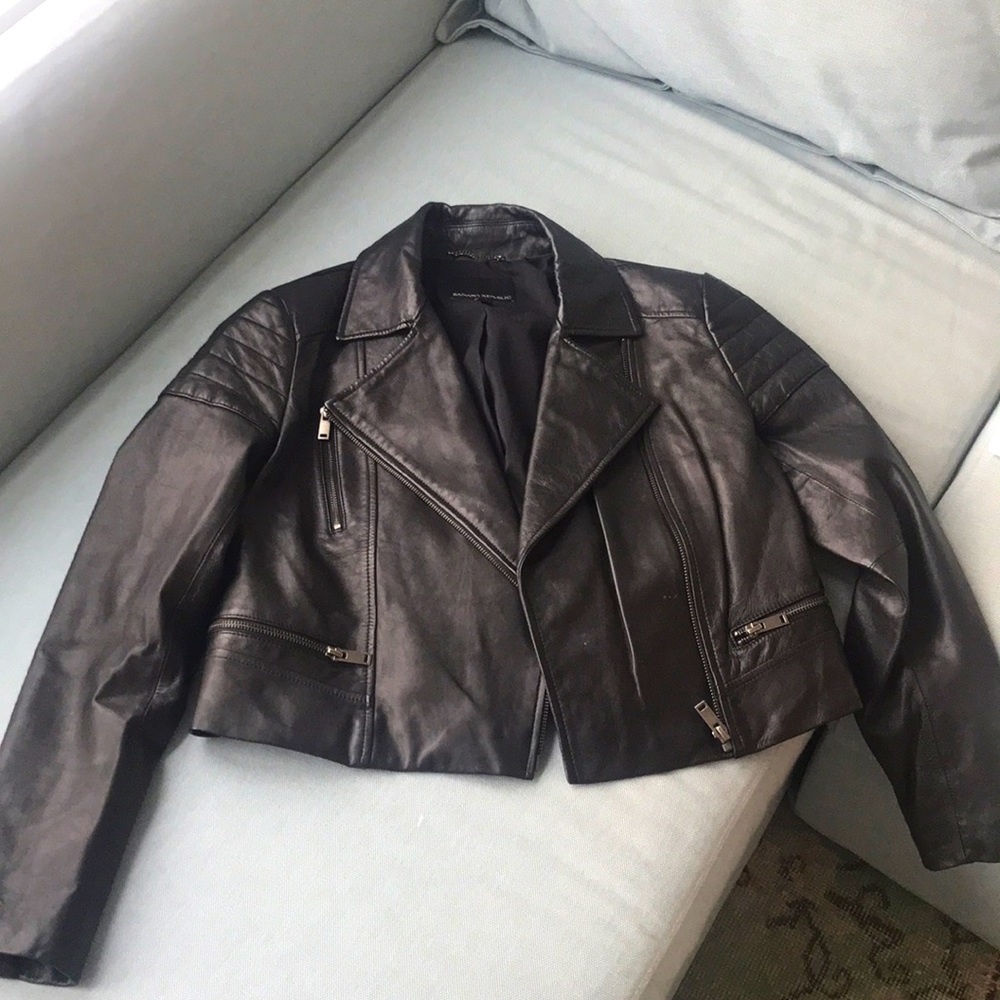 Banana Republic Genuine Leather Moto Jacket